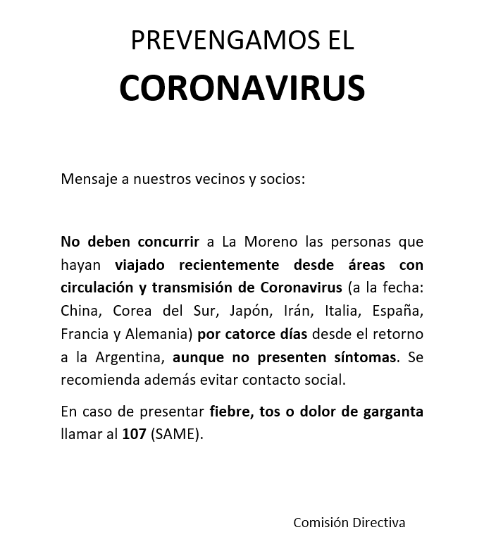 Captura Aviso de la Comision Directiva